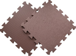 Детский мягкий пол MTP-30107 Brown «Цветные звёзды коричневые»