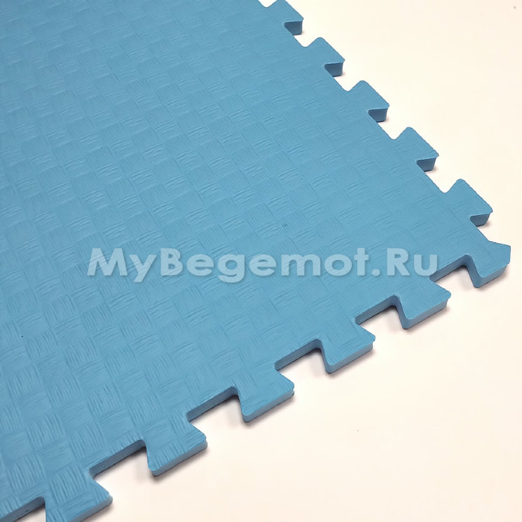Мягкий пол, коврики-пазлы 100х100x1.4 см, голубые