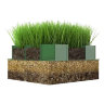 Газонная решётка Твой Газон. Экопарковка. Green Parking 336х544х34 мм ХАКИ