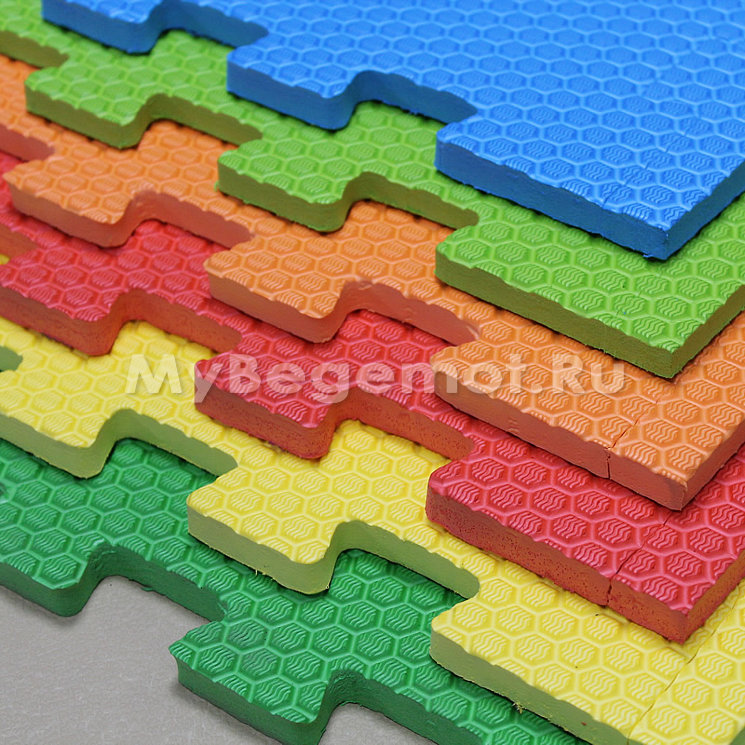 Мягкий пол, коврики-пазлы "СОТЫ" 100х100x1.4 см