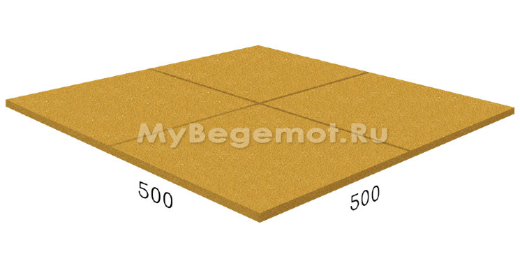 Резиновая плитка RUBBLEX STANDART, 50x50 см, песочная