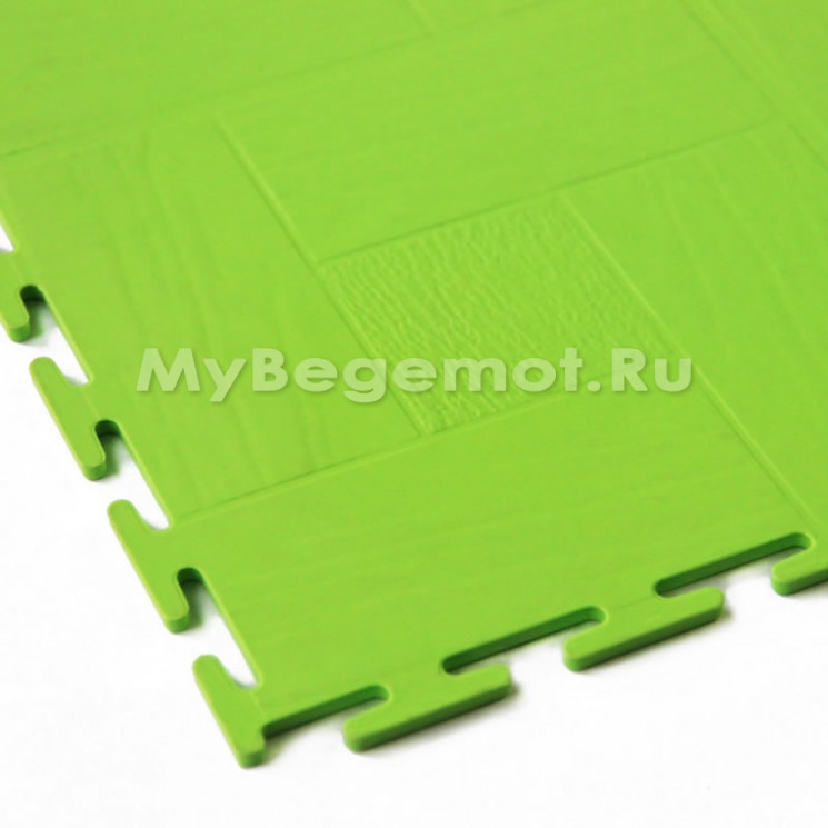 Модульное напольное ПВХ покрытие SENSOR WOOD, RAL 6018, салатовый.