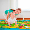 Коврик для ползания FunKids™ Big-12 «Страна Динозавров / Азбука», двусторонний