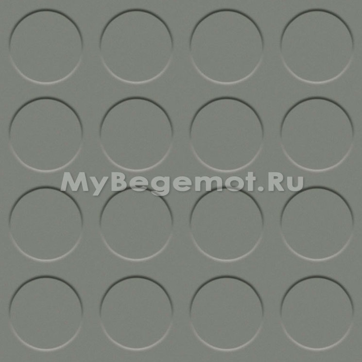 Резиновая дорожка, рулонная резина ТЭП "Монетка" 1.5*10.0 м, серый