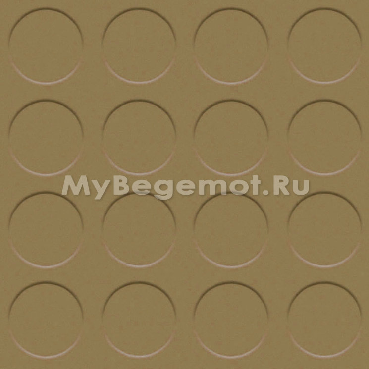 Резиновая дорожка, рулонная резина ТЭП "Монетка" 1.5*10.0 м, бежевый