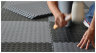 Эластичное спортивное модульное ПВХ покрытие M-TILE SPORTLINE HARD STUDDED, 7 мм